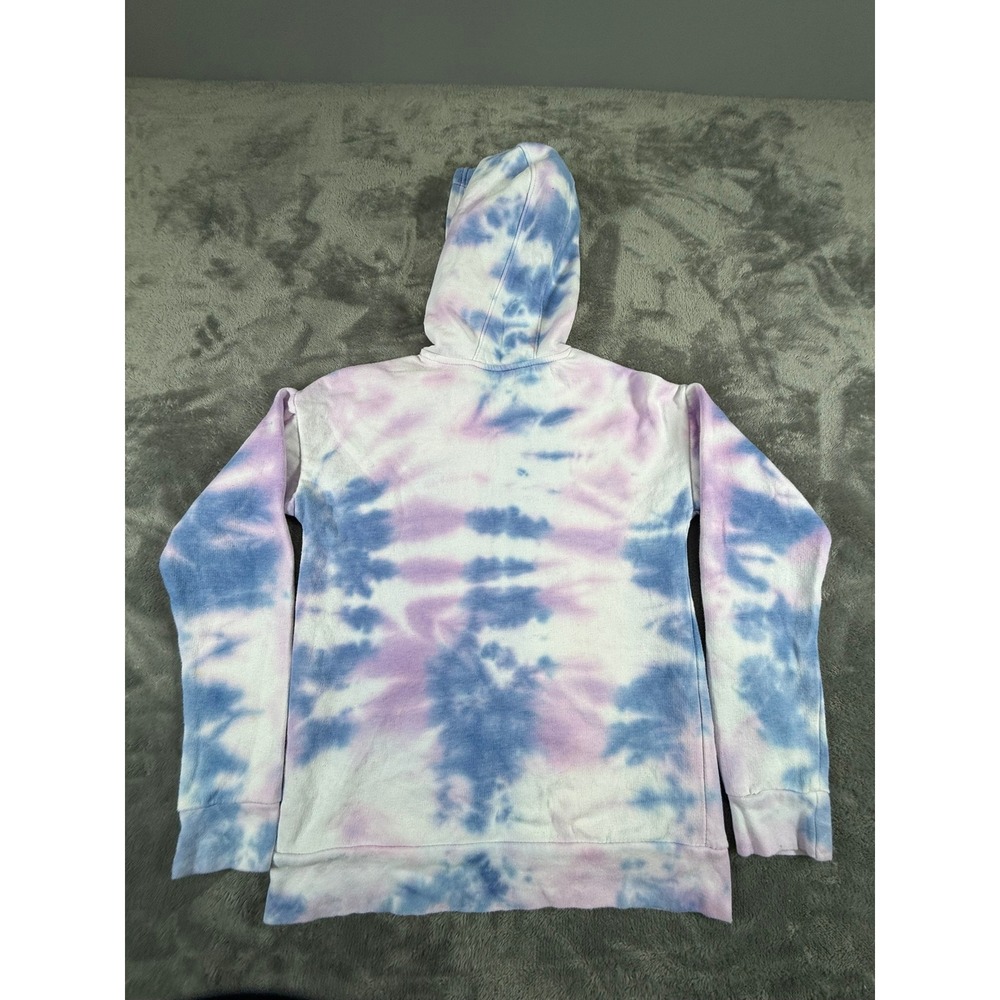 Reebok Tie Dye Hoodie Sweatshirt Pullover Blue Pink White Youth Size 12 - Picture 5 of 11